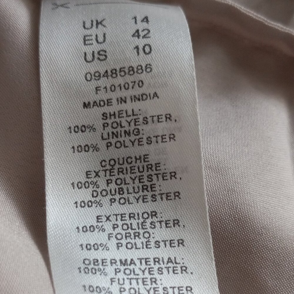 Nwt ASOS DESIGN Gold Scatter Sequin Batwing Sleeve Wrap Midi Dress Size 10 - Picture 14 of 14